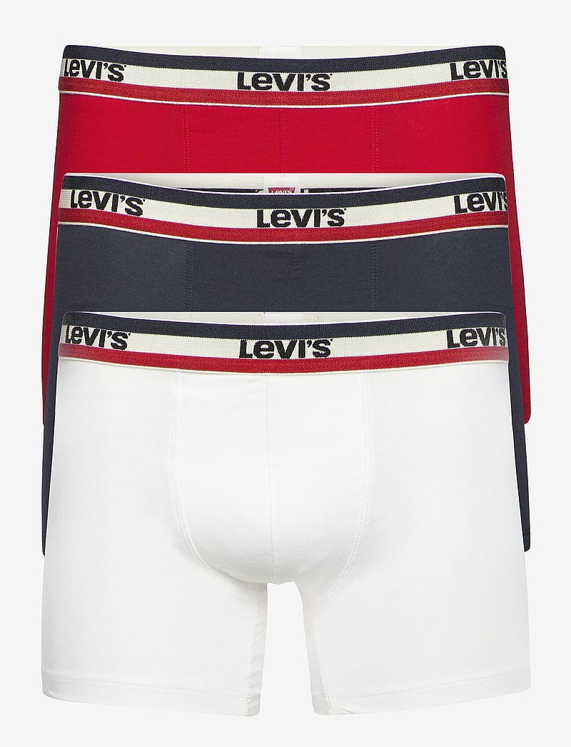 Levi's® - LEVIS MEN SPRTSWR LOGO BOXER BRIEF 3P - boxer briefs - white / blue / red - 0