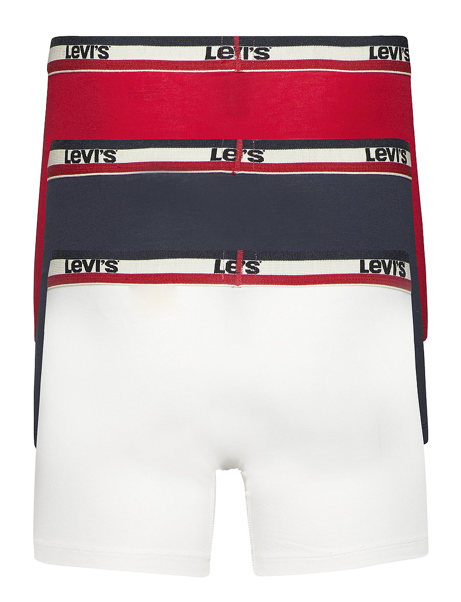 Levi's® - LEVIS MEN SPRTSWR LOGO BOXER BRIEF 3P - unterhosen im multipack - white / blue / red - 1