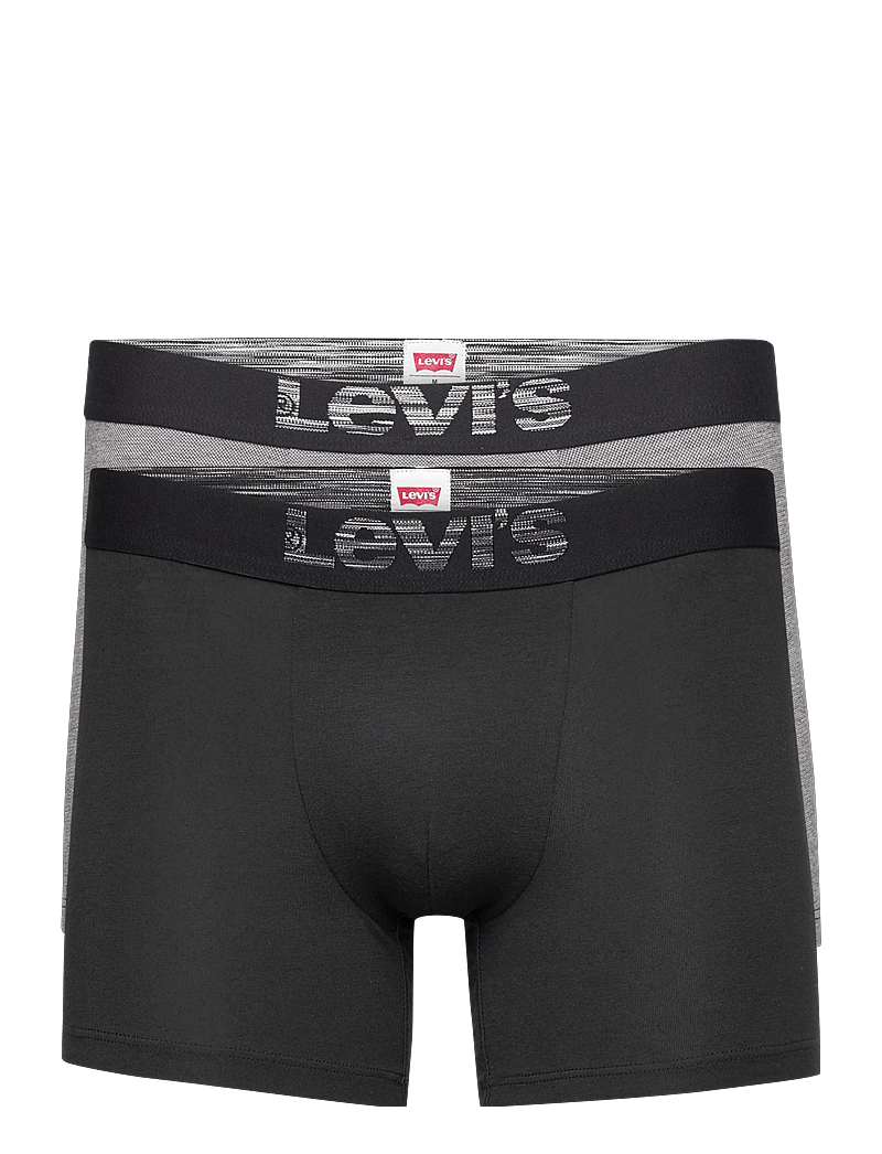 Levi's® - LEVIS MEN OPT ILL BOXER BRIEF ORG CO 2P - multipack kalsonger - grey / black - 1