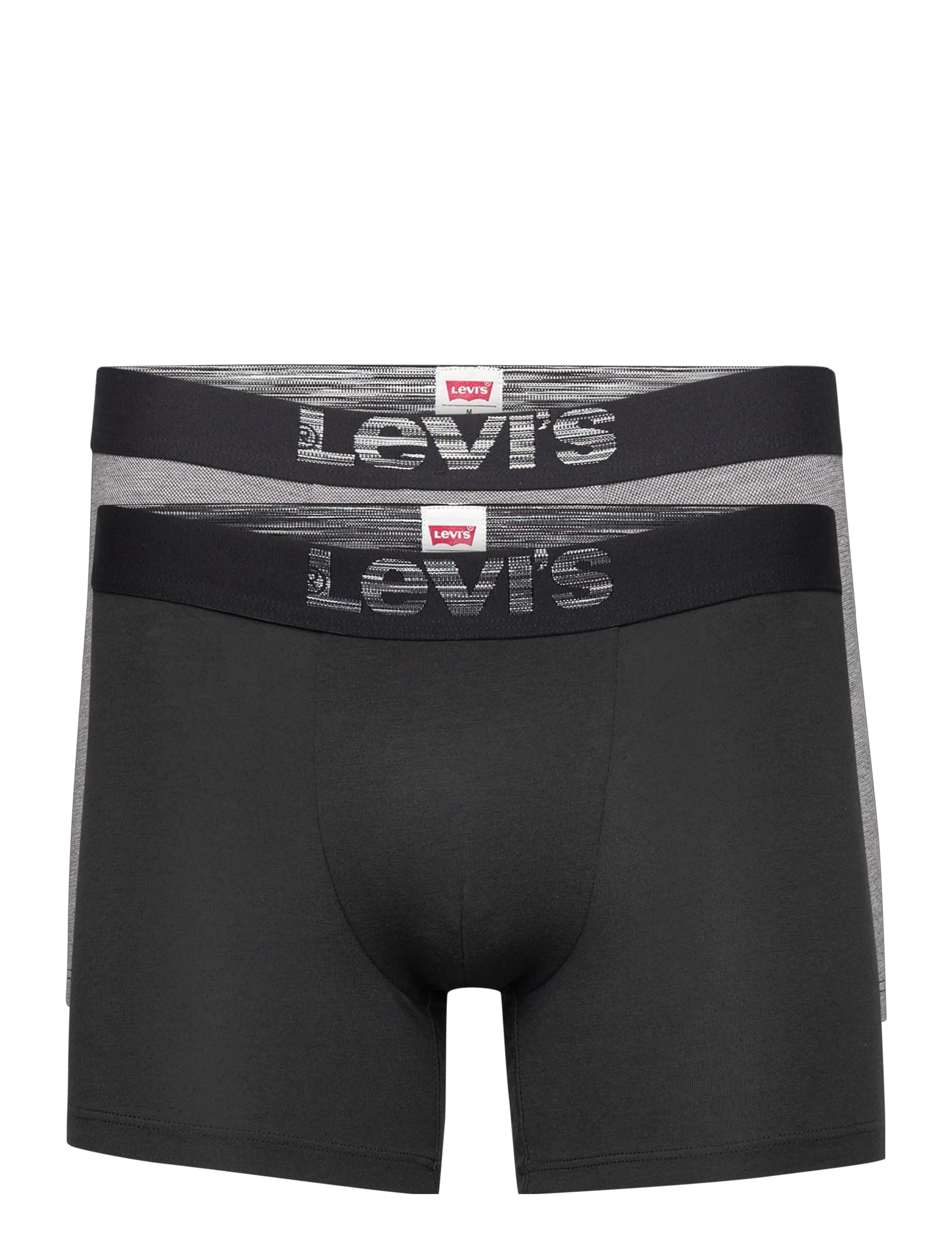 Levi's® - LEVIS MEN OPT ILL BOXER BRIEF ORG CO 2P - unterhosen im multipack - grey / black - 1