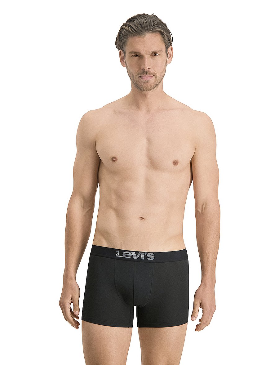 Levi's® - LEVIS MEN OPT ILL BOXER BRIEF ORG CO 2P - unterhosen im multipack - grey / black - 2
