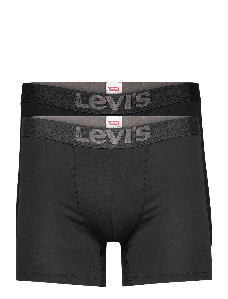 Levi's® - LEVIS MEN MELANGE WB BOXER BRIEF ORGANIC CO 2P - multipack kalsonger - black - 0