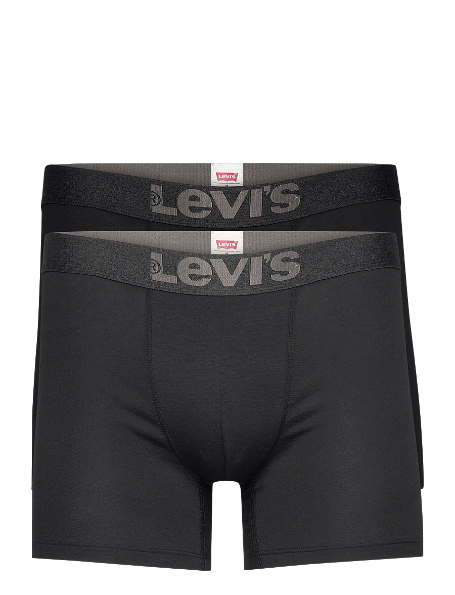 Levi's® - LEVIS MEN MELANGE WB BOXER BRIEF ORGANIC CO 2P - boxer briefs - black - 0
