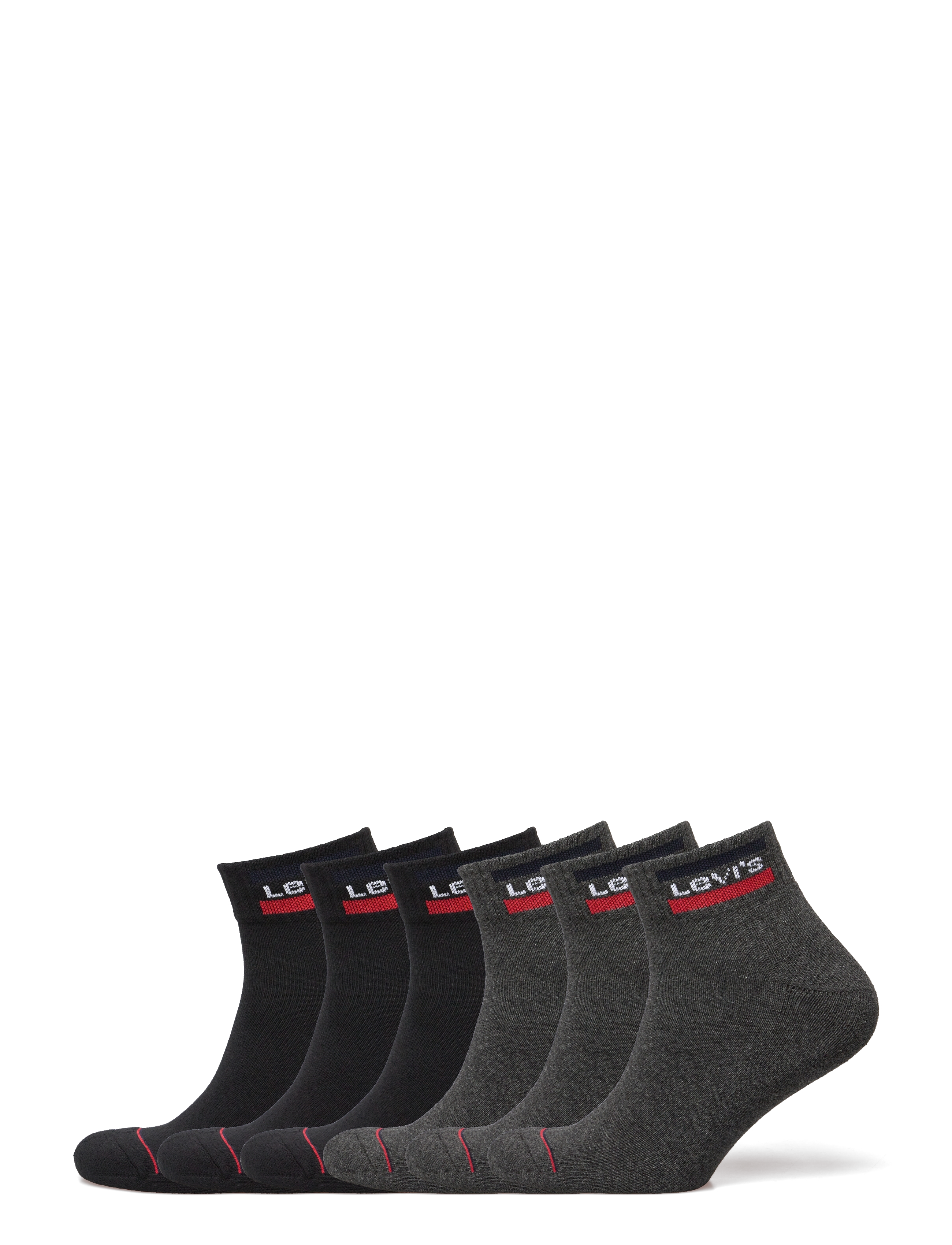 Levi's® - LEVIS MID CUT SPRTWR LOGO 6P ECOM - socken im multipack - mid grey/black - 0