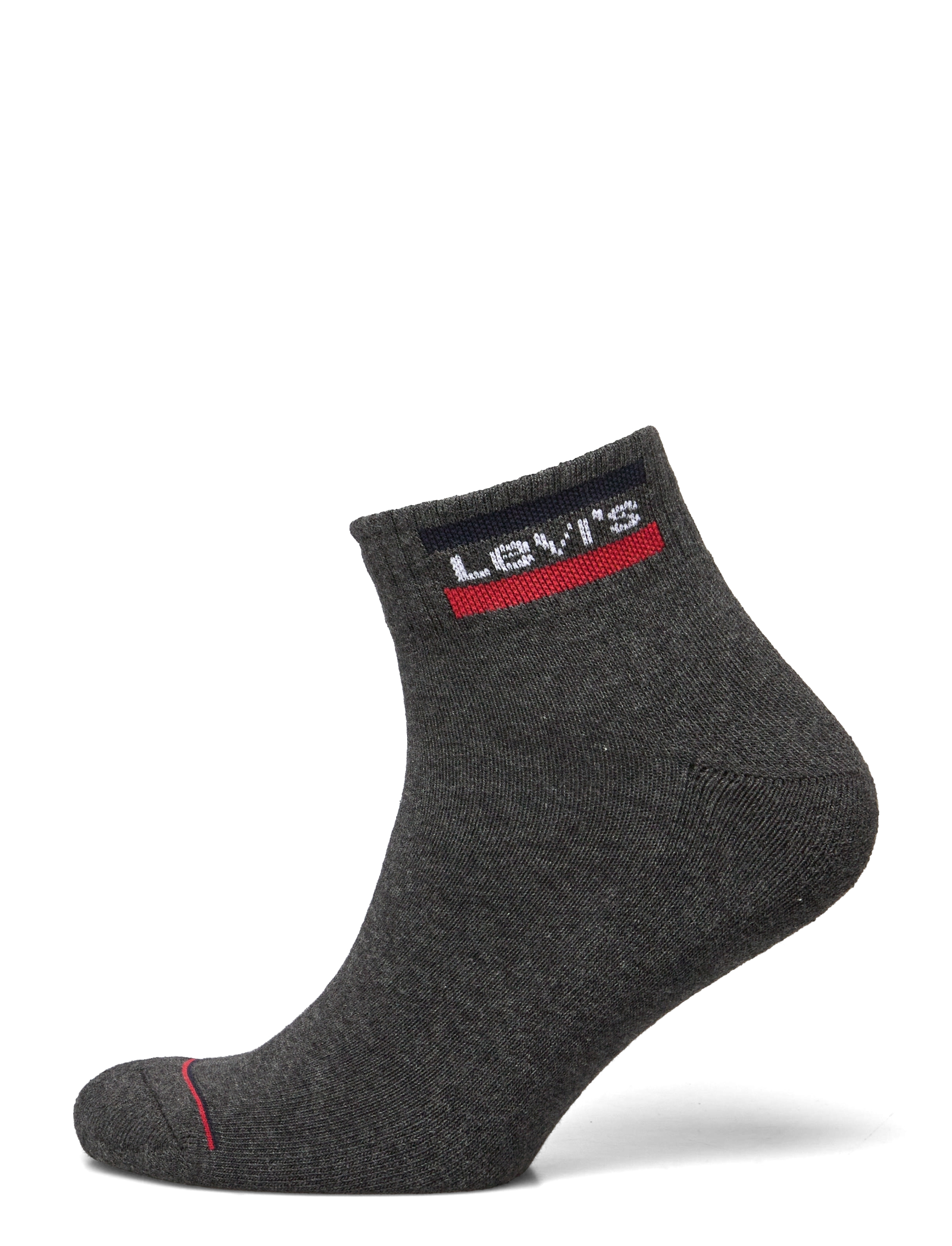 Levi's® - LEVIS MID CUT SPRTWR LOGO 6P ECOM - laveste priser - mid grey/black - 1
