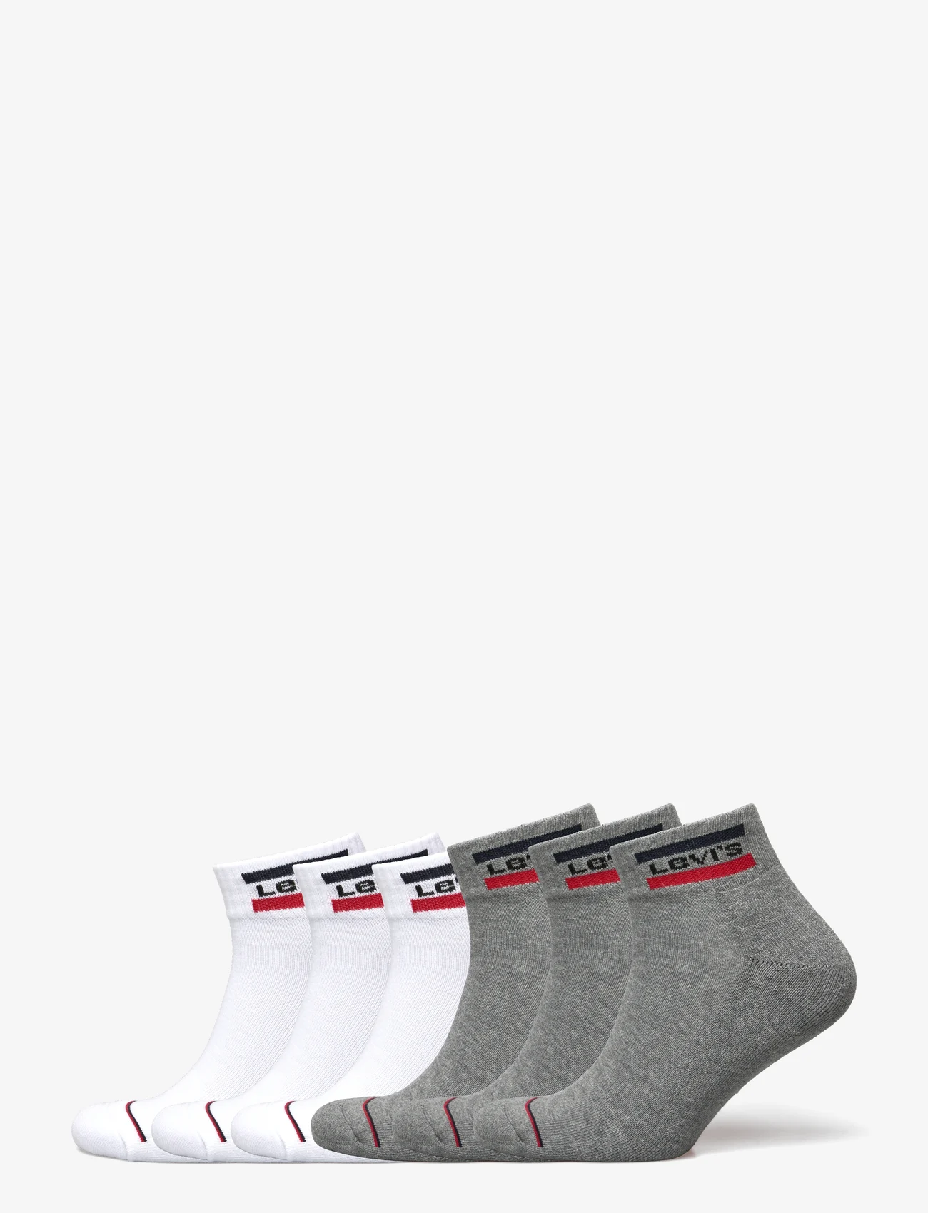 Levi´s - LEVIS MID CUT SPRTWR LOGO 6P ECOM - ankle socks - white/grey - 0