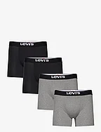 LEVIS MEN SOLID BASIC BOXER BRIEF O - BLACK/MID GREY MELANGE