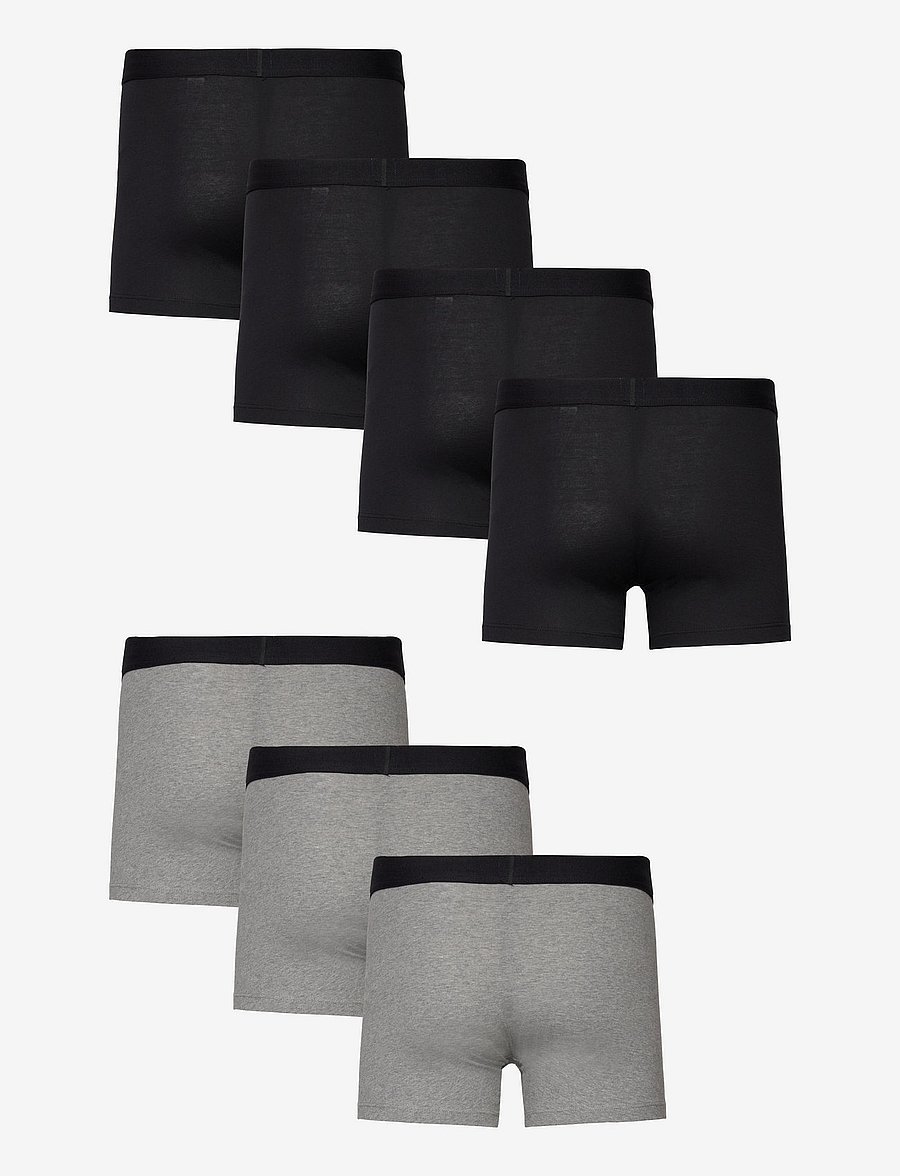 Levi's® - LEVIS MEN SOLID BASIC BOXER BRIEF ORG CO 4P ECOM - multipack underbukser - black/mid grey melange - 2