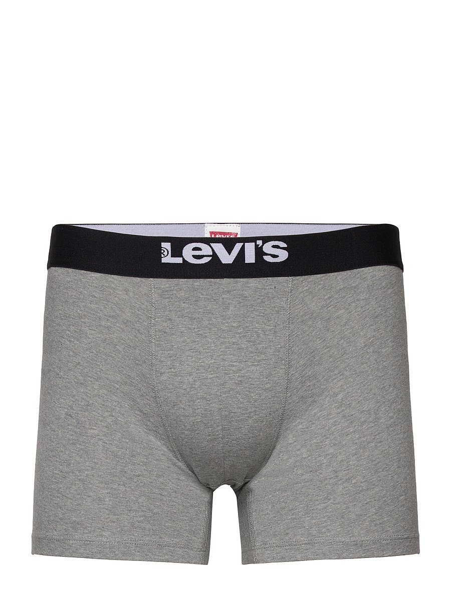 Levi's® - LEVIS MEN SOLID BASIC BOXER BRIEF ORG CO 4P ECOM - unterhosen im multipack - black/mid grey melange - 3