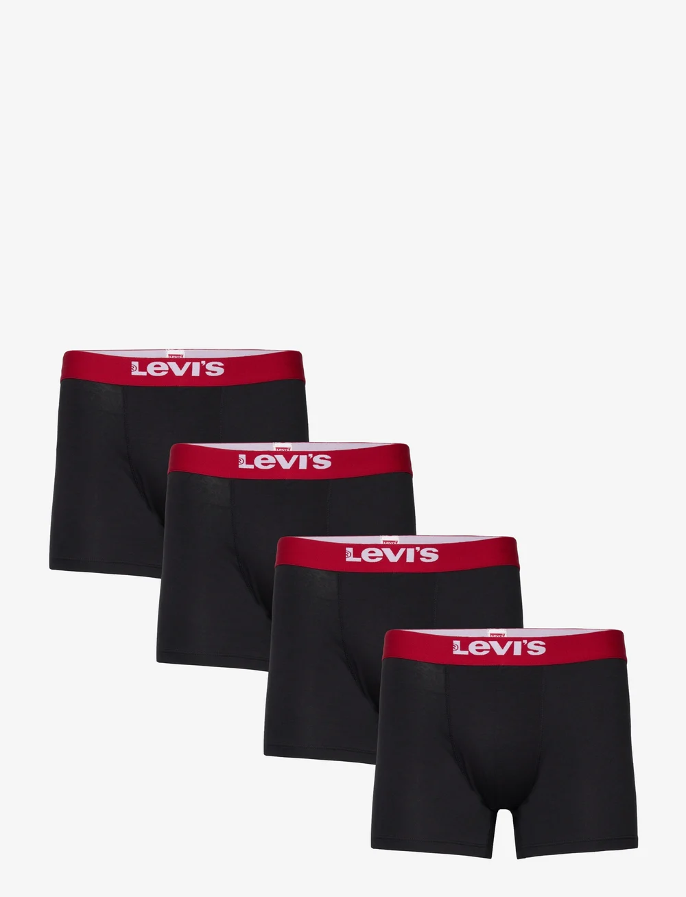 Levi's® - LEVIS MEN SOLID BASIC BOXER BRIEF ORG CO 4P ECOM - multipack underbukser - black/red - 0