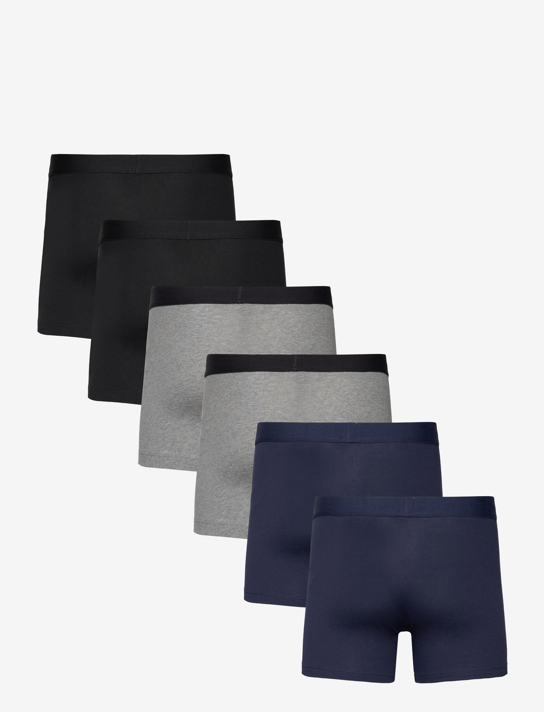 Levi's® - LEVIS MEN SOLID BASIC BOXER BRIEF ORG CO 6P ECOM - multipack underbukser - black/navy/mid grey mel - 1