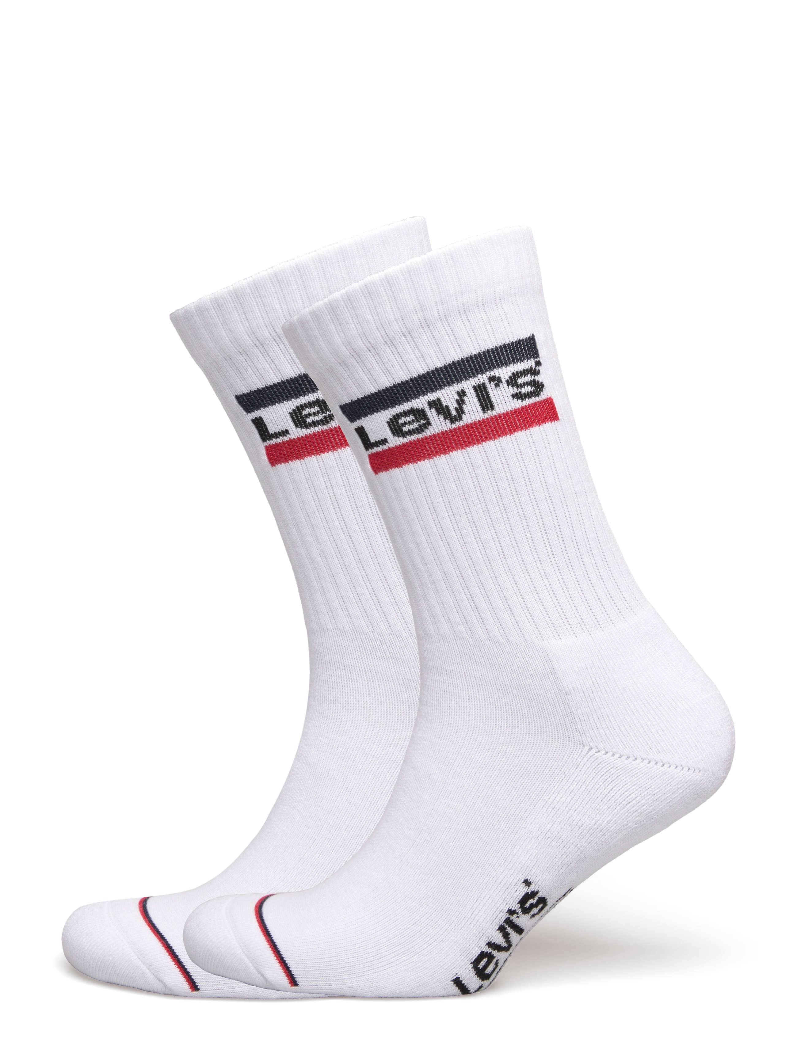 Levi's Levis Regular Cut Sprtwr Logo 2P, 35-38, Socks, Weiß - Männerswear