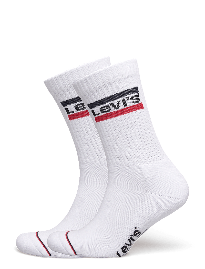 Levi's® - LEVIS REGULAR CUT SPRTWR LOGO 2P - crew-socken - white / white - 0