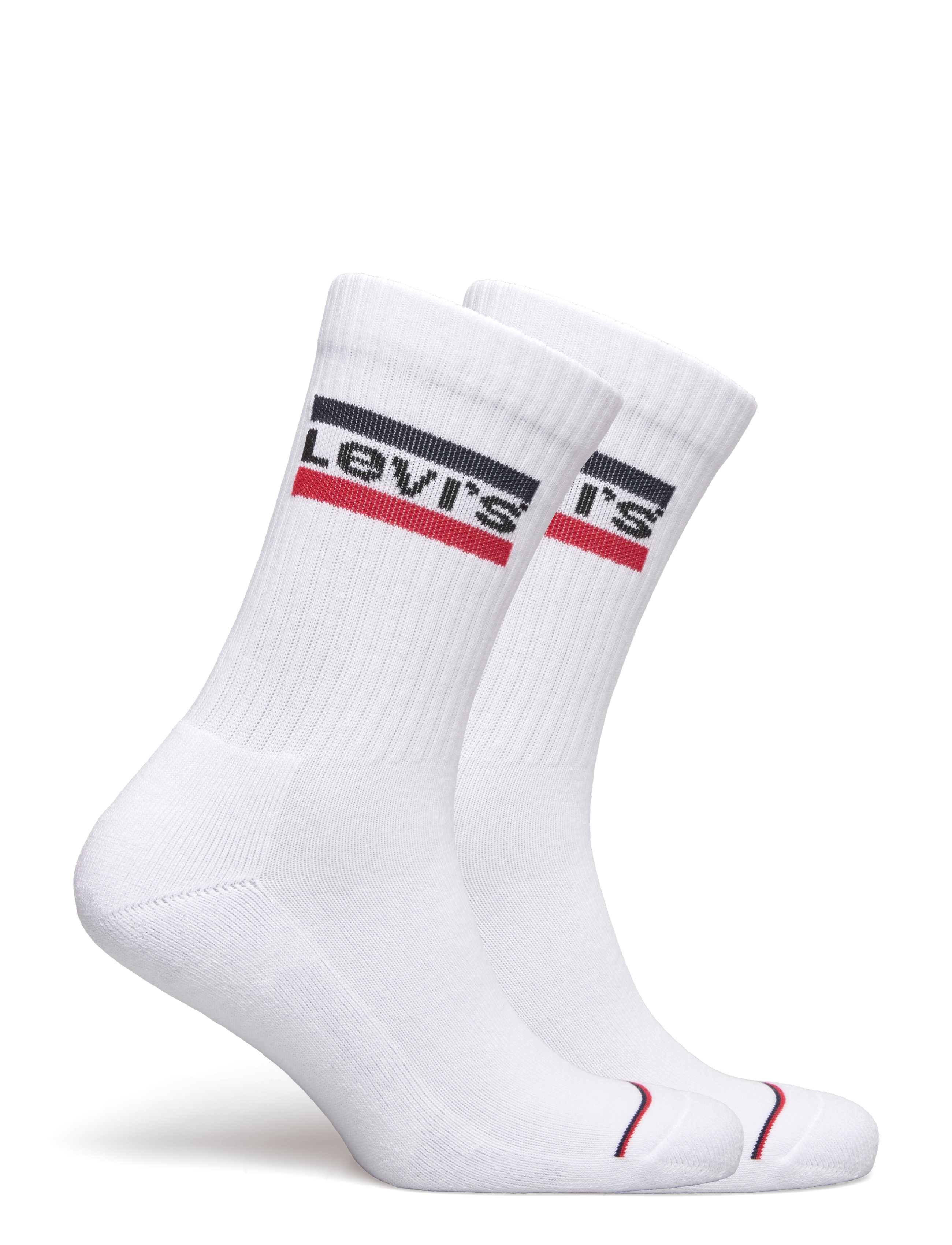 Levi's® - LEVIS REGULAR CUT SPRTWR LOGO 2P - vanliga strumpor - white / white - 1