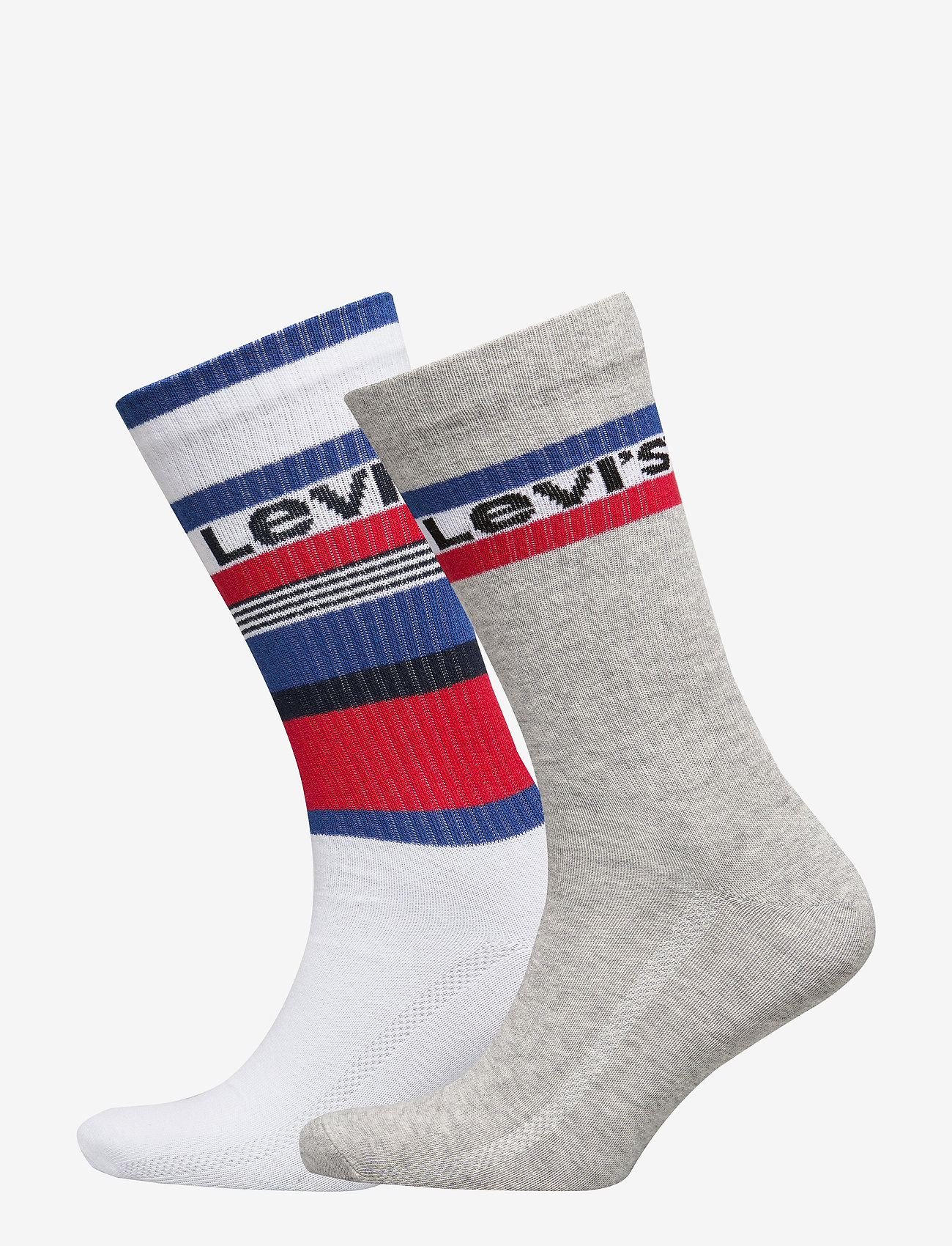 LEVIS REGULAR CUT STRIPE BLOCKS 2P - WHITE / BLUE / RED