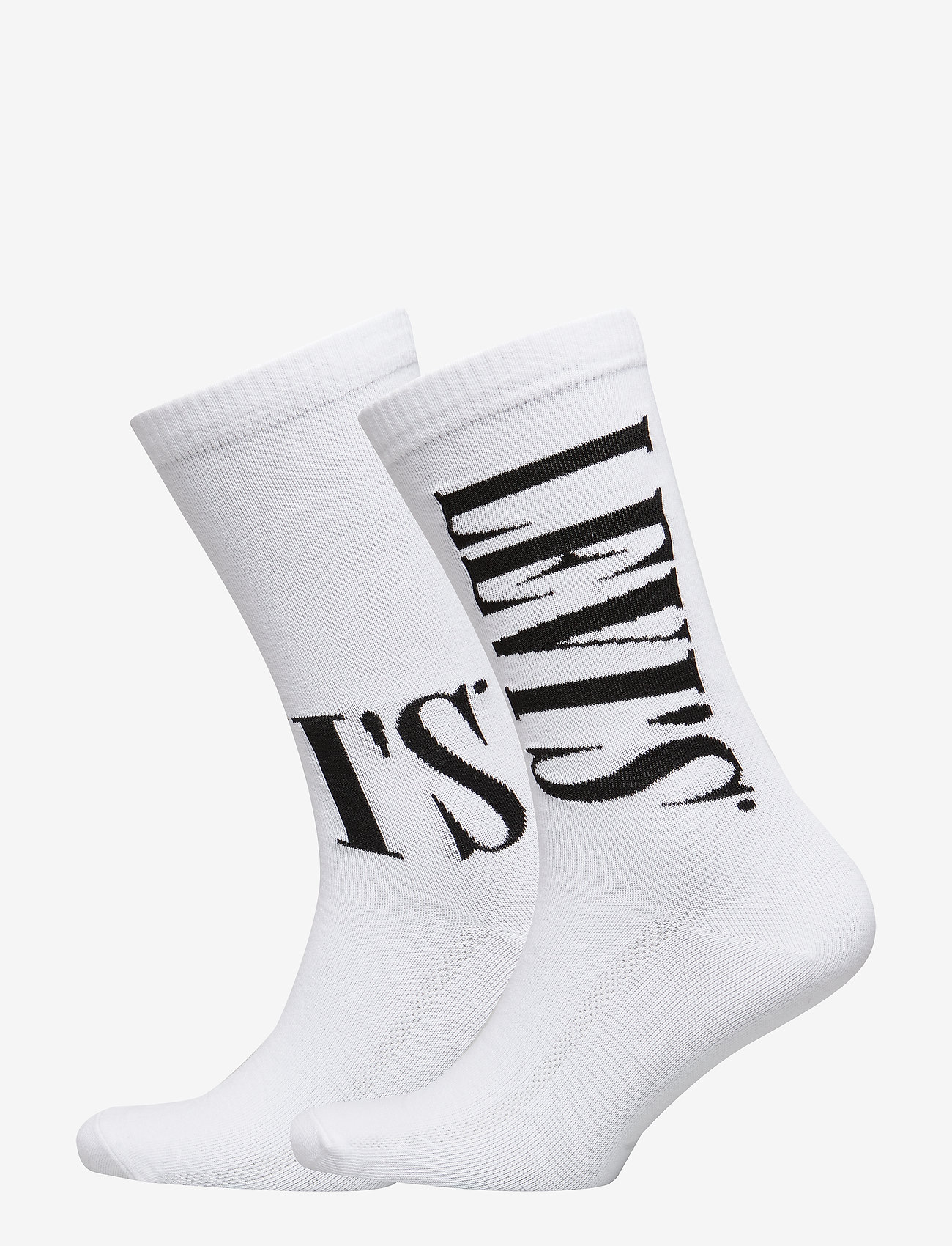 LEVIS REGULAR CUT TALL LOGO 2P - WHITE / BLACK