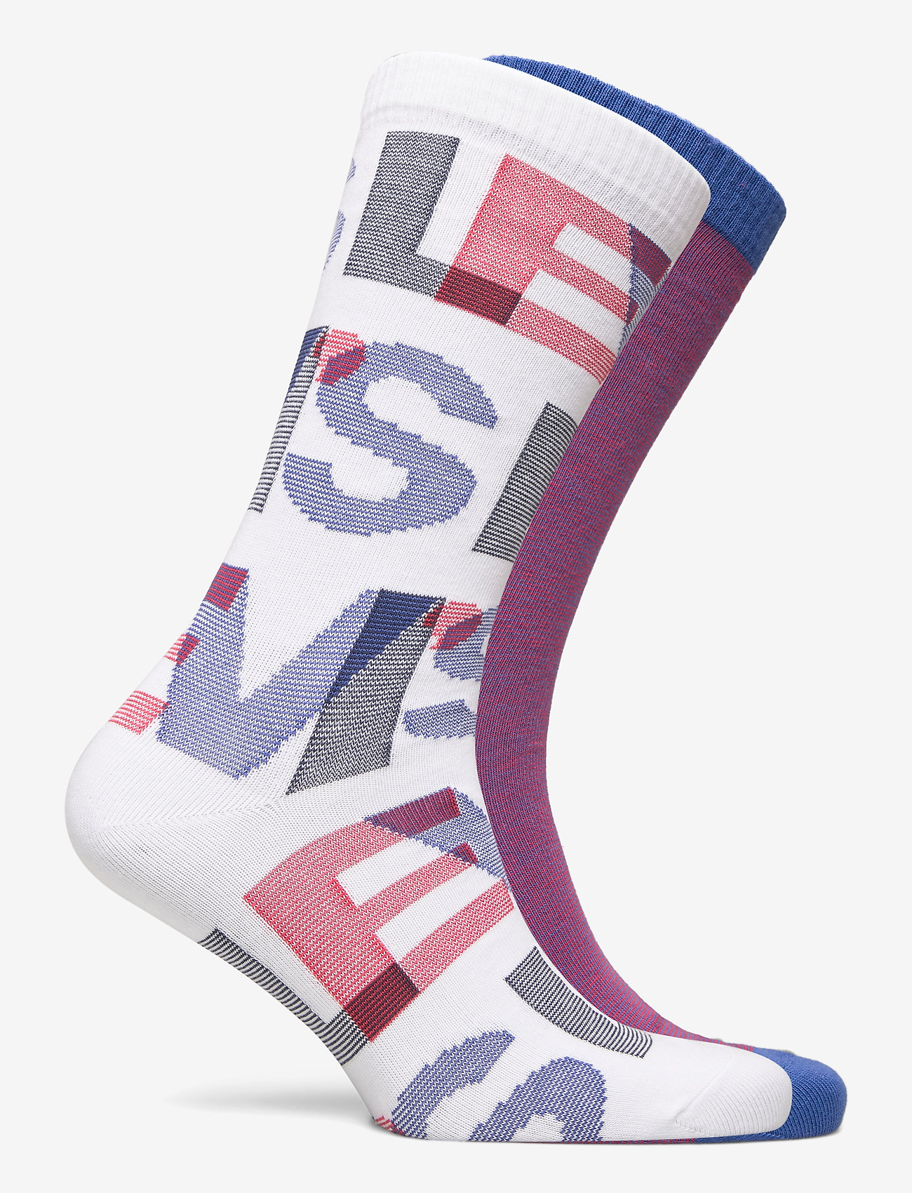 Levi´s - LEVIS REGULAR CUT LETTER OVERLAP 2P - white / blue / red - 1