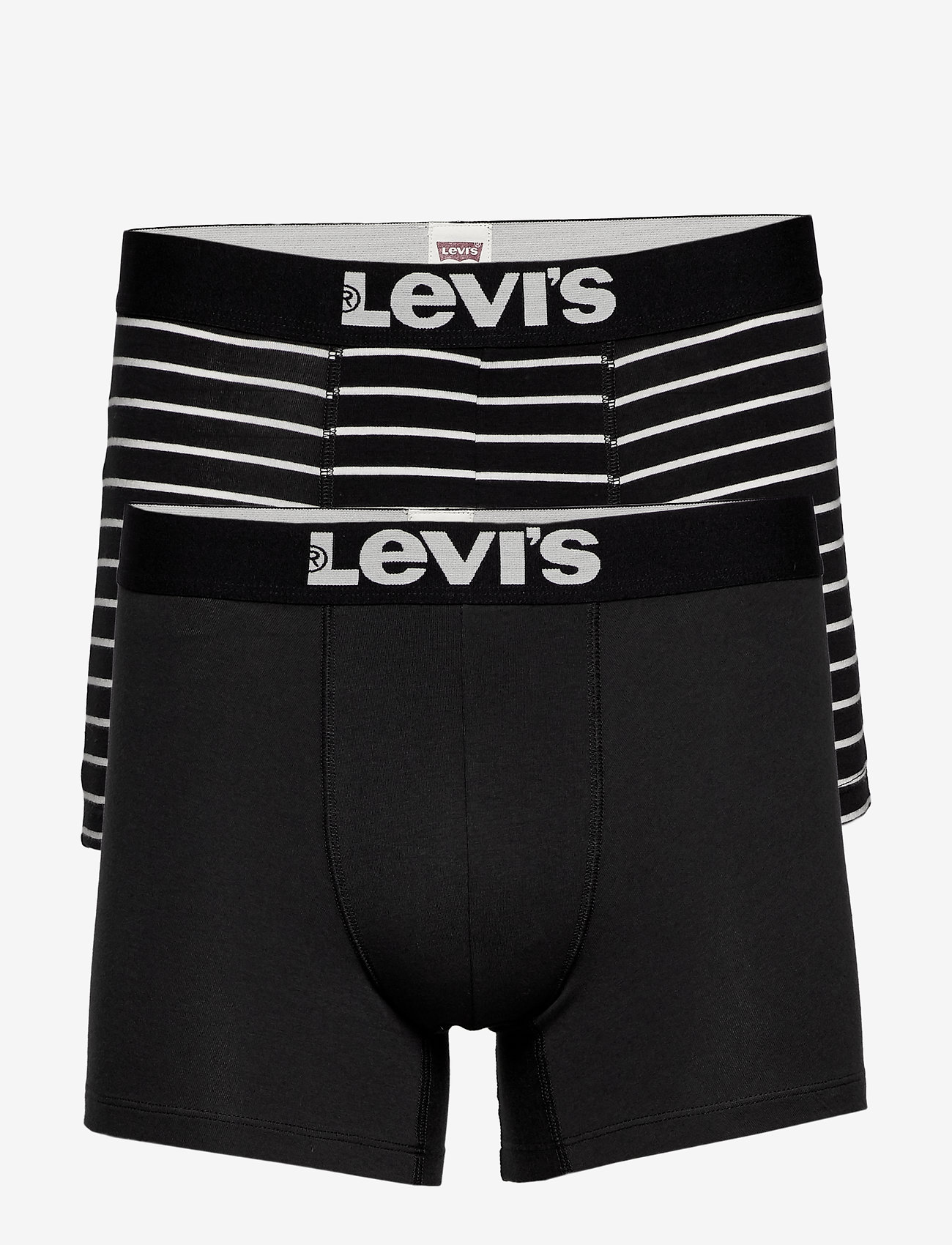 Levi's® - LEVIS MEN VINTG STRIPE YD BOXER BRIEF 2P - aluspükste mitmikpakk - jet black - 1