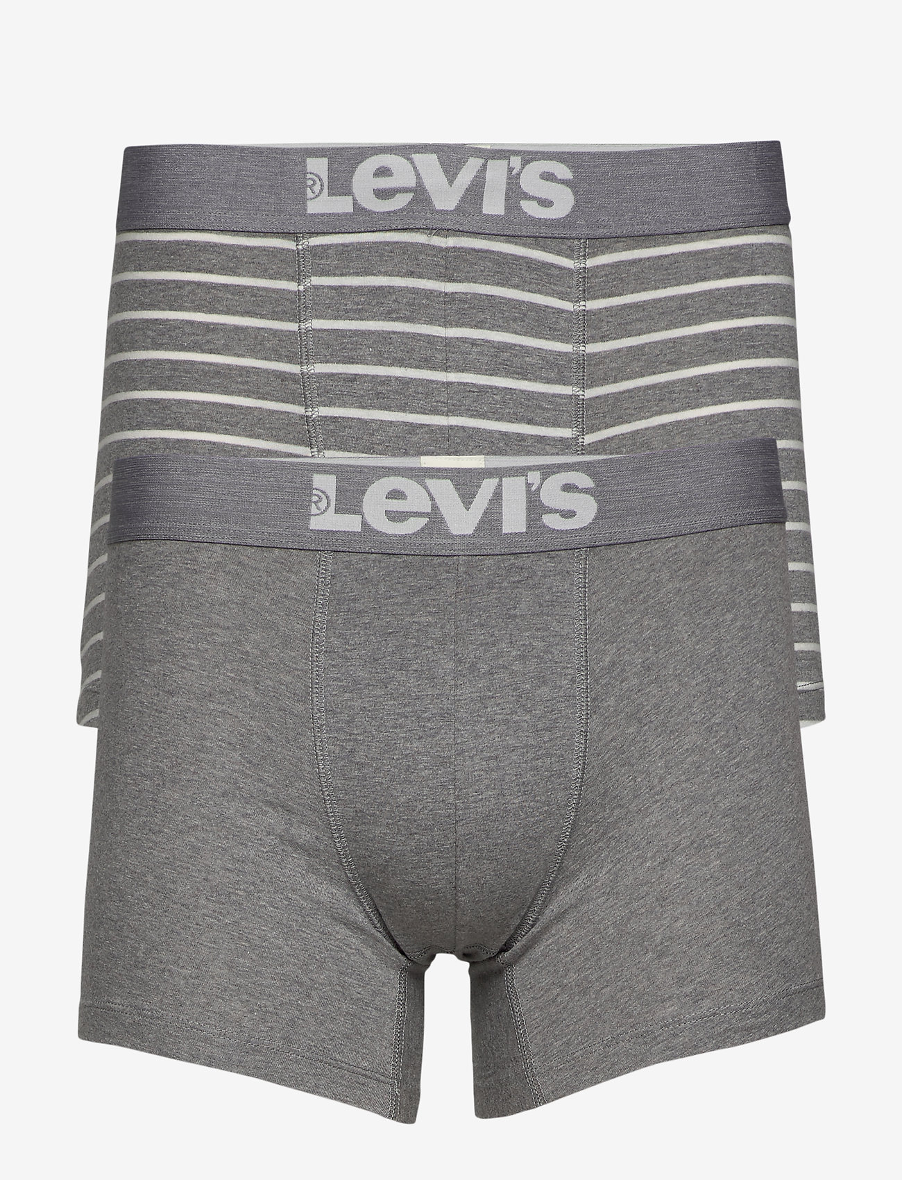Levi's® - LEVIS MEN VINTG STRIPE YD BOXER BRIEF 2P - multipack kalsonger - middle grey melange - 1