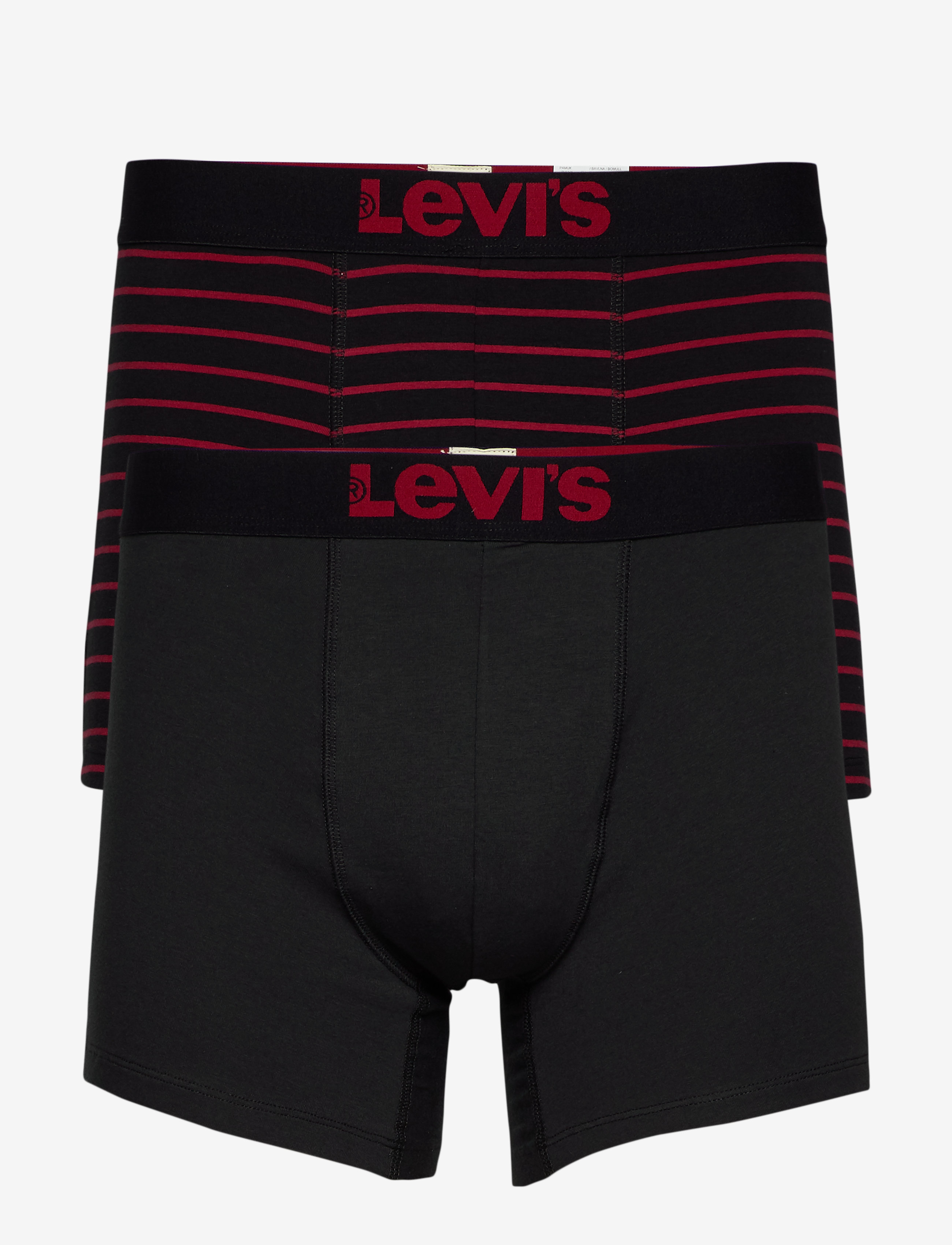 Levi's® LEVIS MEN VINTG STRIPE YD BOXER BRIEF 2P - Deals - RED / BLACK / black