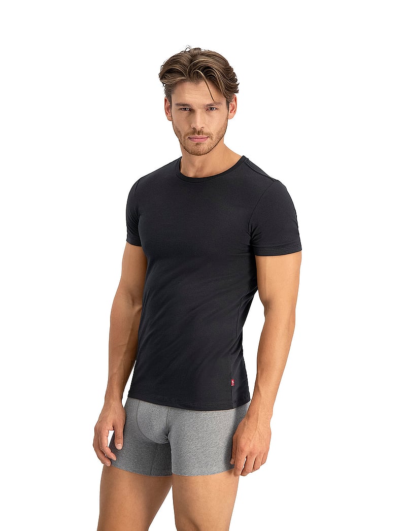 Levi's® - LEVIS MEN SOLID CREW 2P - t-särkide multipakk - jet black - 3