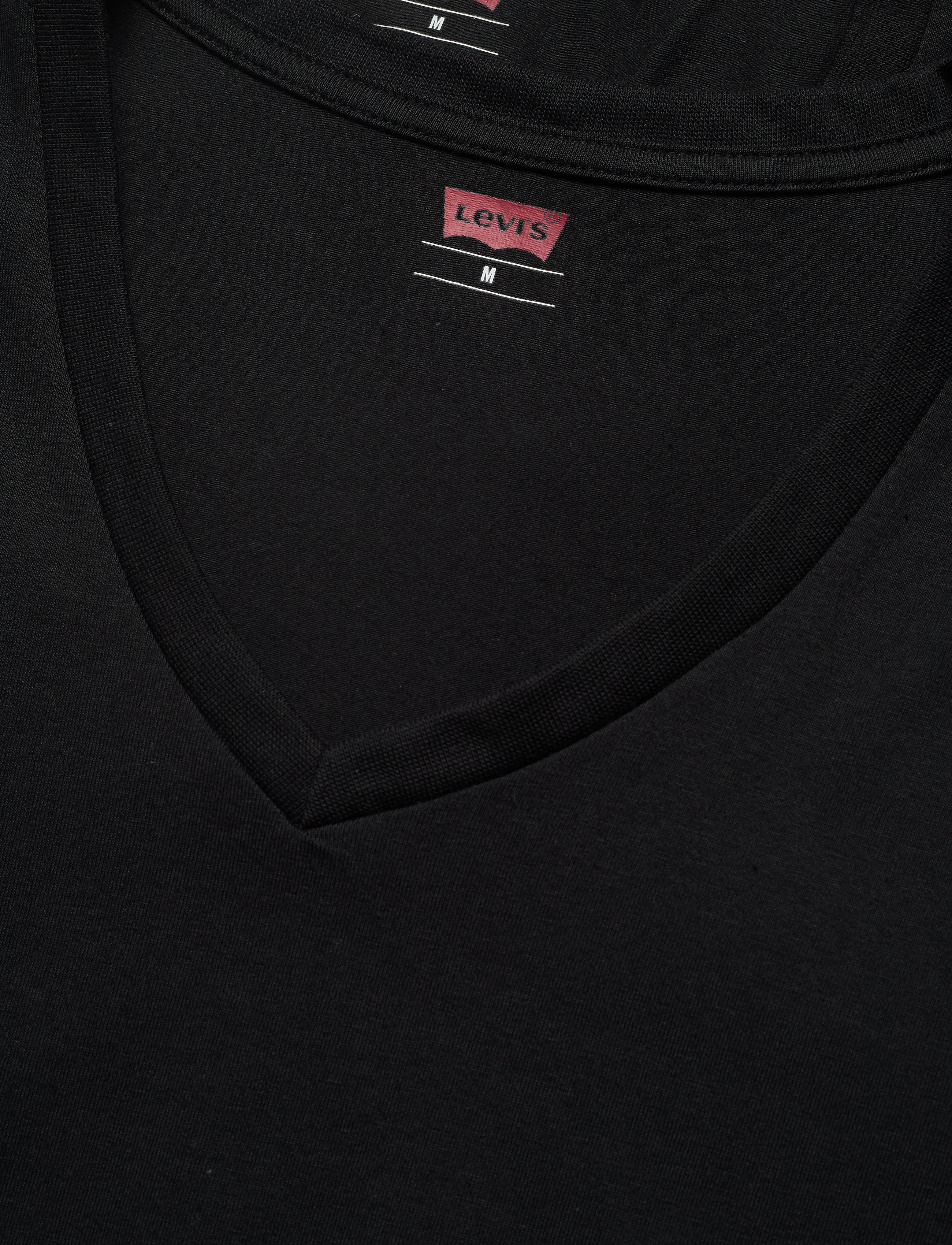 Levi's® - LEVIS MEN V-NECK 2P - v-neck t-shirts - jet black - 5