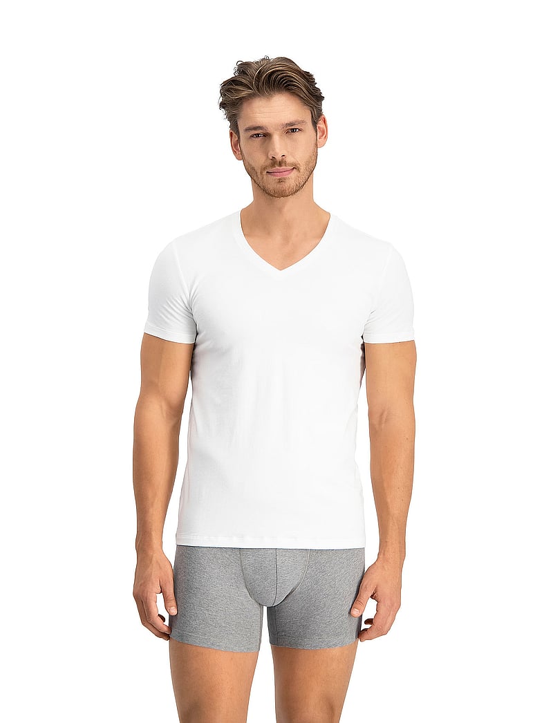 Levi's® - LEVIS MEN V-NECK 2P - v-ringade t-shirts - white - 0
