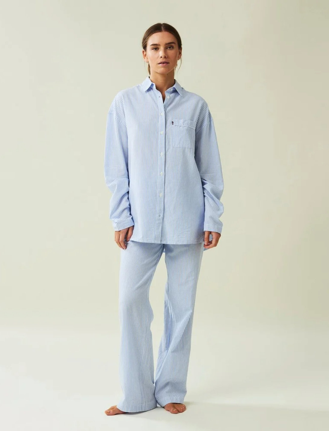 Lexington Home Icons Jennifer Organic Cotton Light Oxford Pajama - - S 1