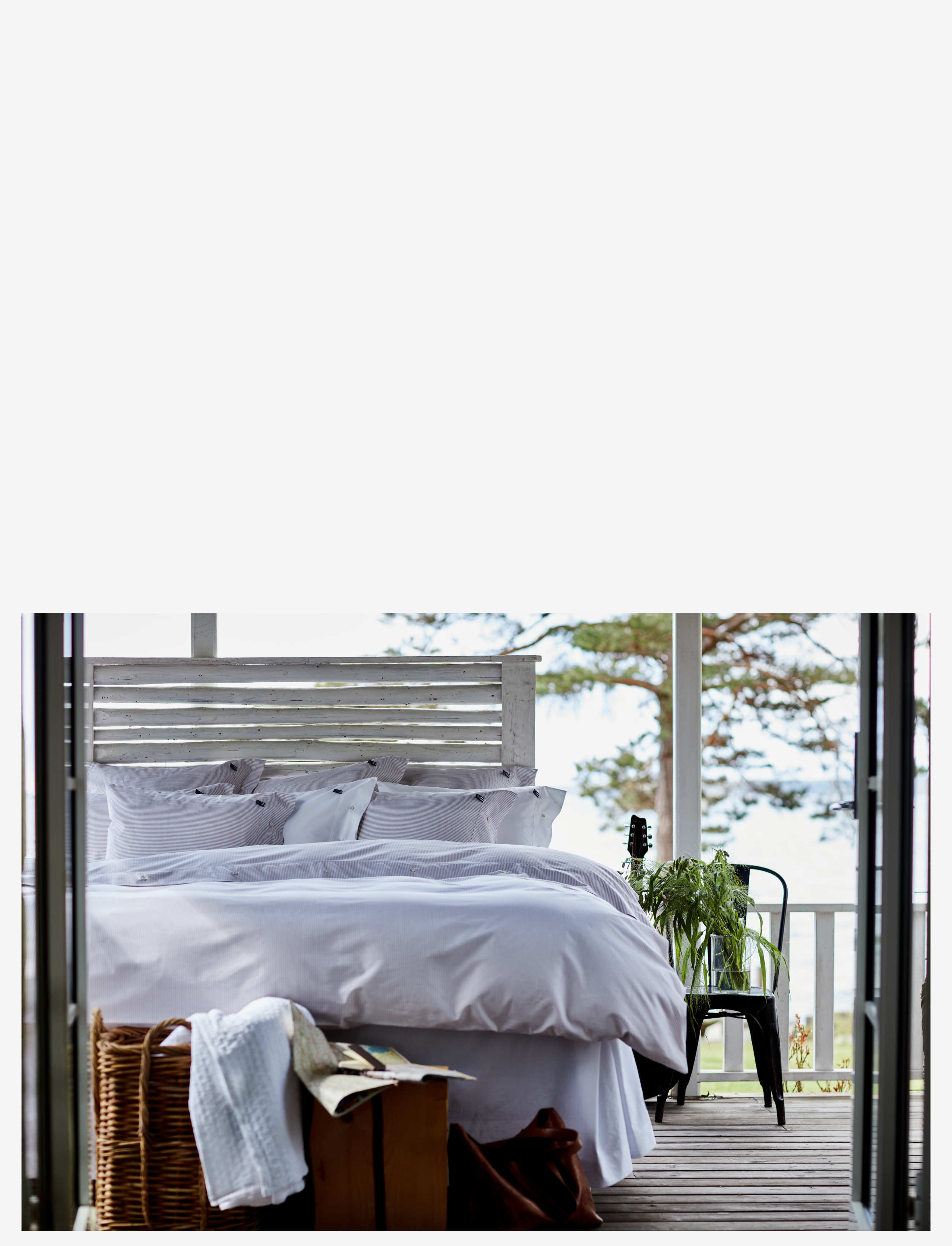 Lexington Home - Pin Point Gray/White Duvet - dynebetræk - gray/white - 2