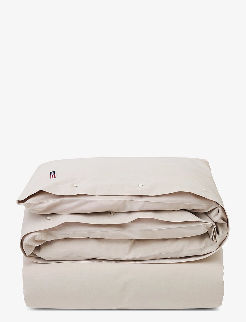 Lexington Home - Pin Point Beige Cotton Duvet Cover - påslakan - beige - 0