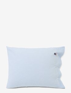 Blue/White Striped Cotton Seersucker Pillowcase, Lexington Home