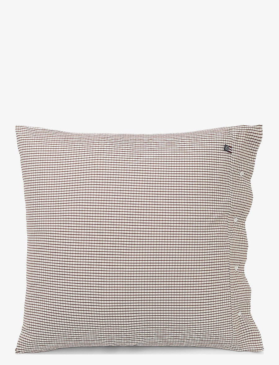 Lexington Home - White/Copper Checked Cotton Poplin Pillowcase - kissenbezüge - white/copper - 1