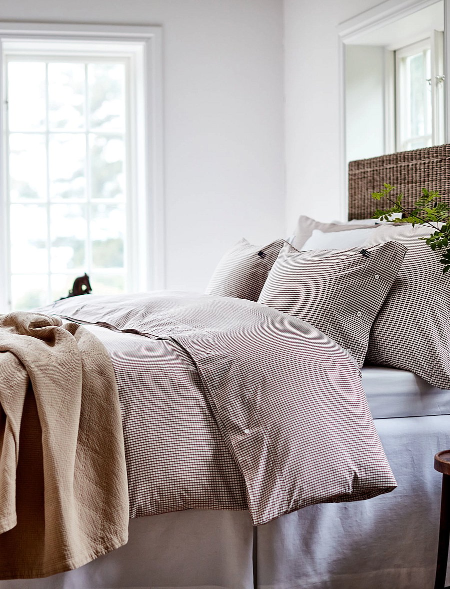Lexington Home - White/Copper Checked Cotton Poplin Pillowcase - kissenbezüge - white/copper - 0