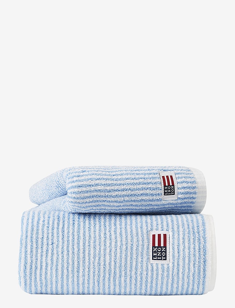 Lexington Home - Original Towel White/Blue Striped - badetücher - white/blue - 0