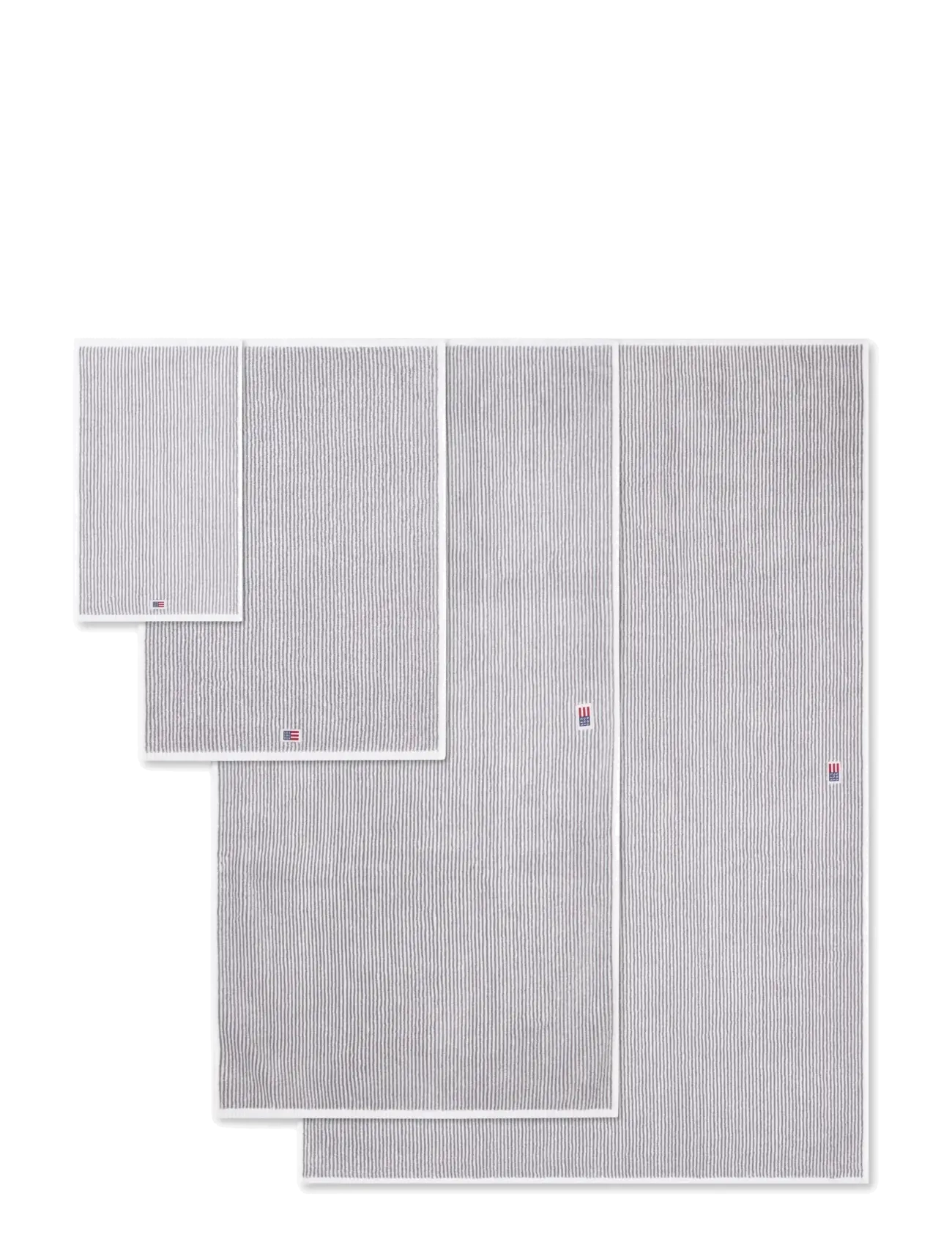Lexington Home - Original Towel White/Gray Striped - badetücher - white/gray - 2