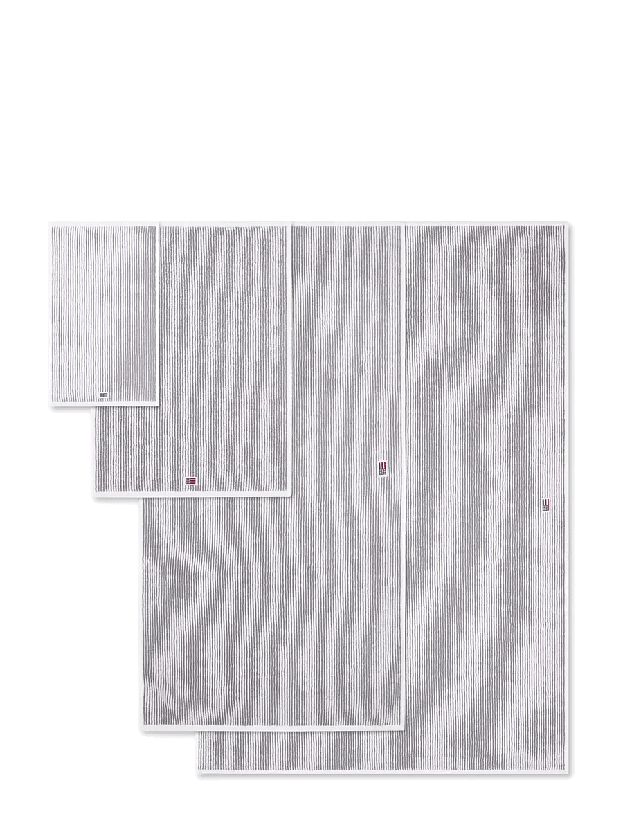 Lexington Home - Original Towel White/Gray Striped - badetücher - white/gray - 1