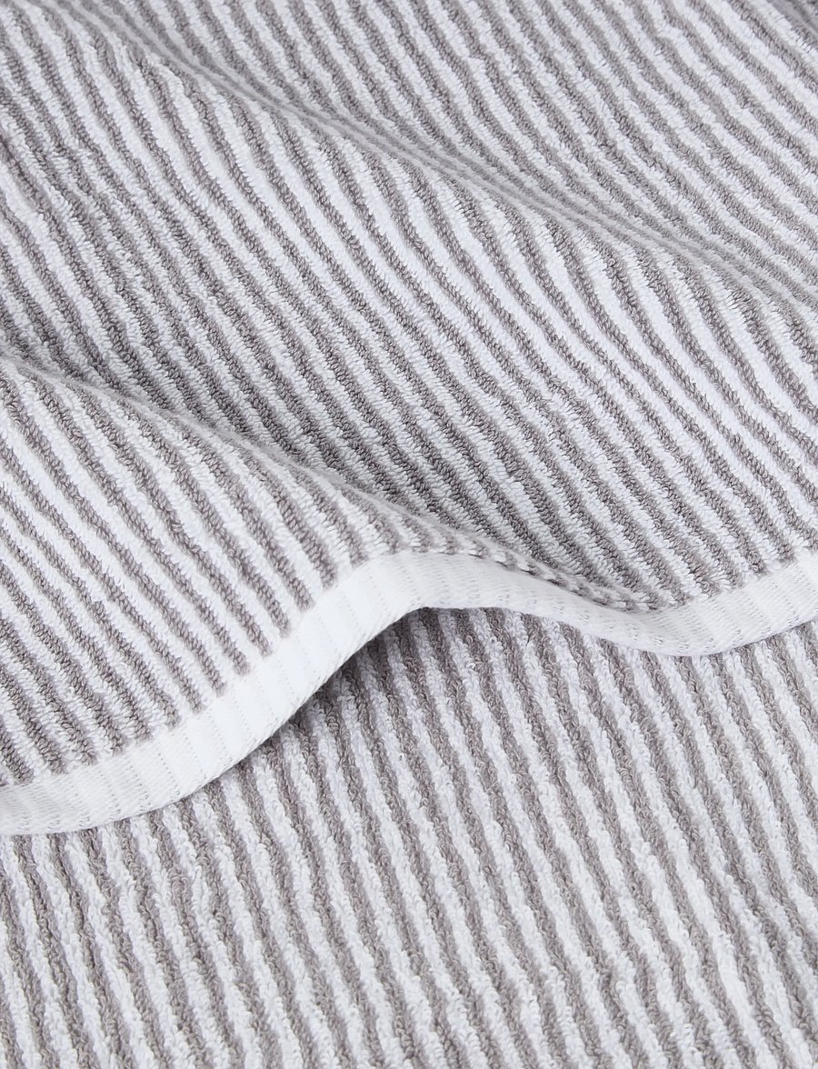 Lexington Home - Original Towel White/Gray Striped - badetücher - white/gray - 2