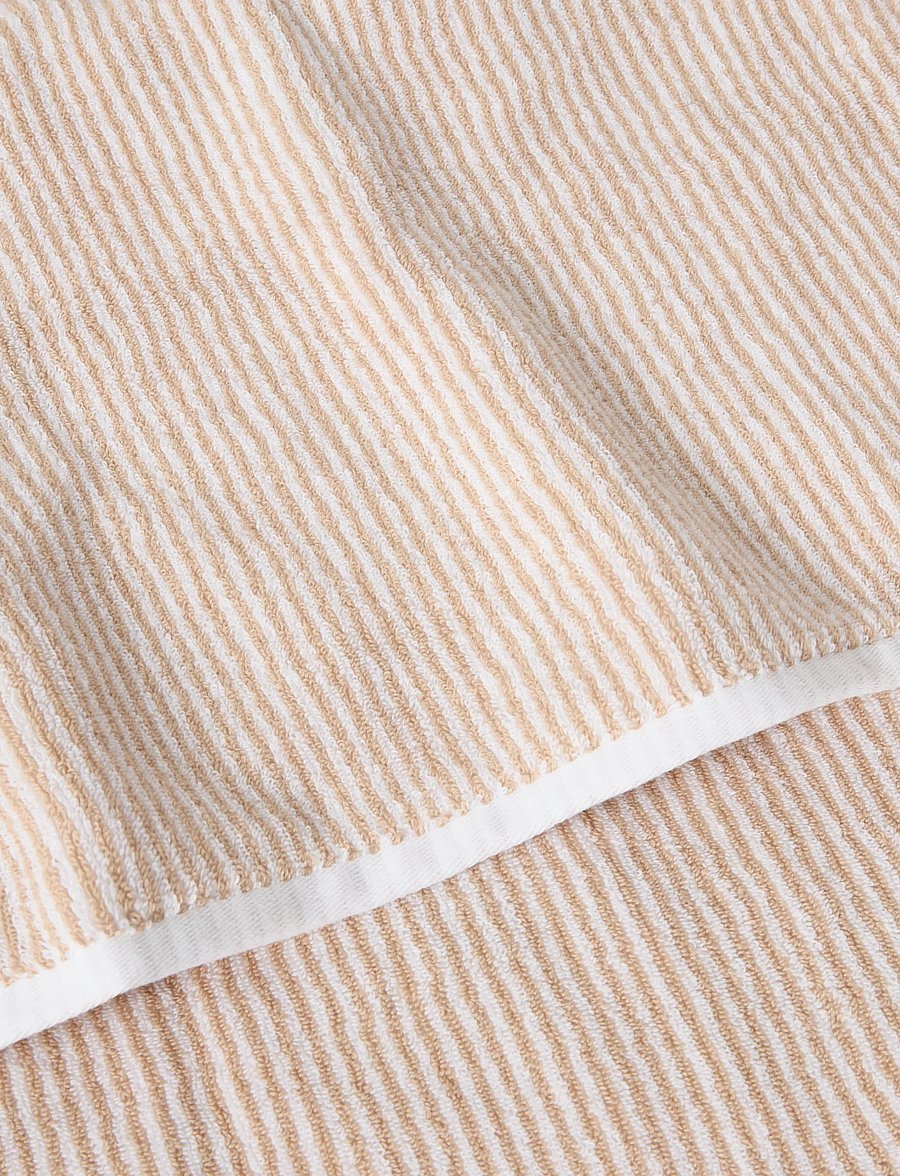 Lexington Home - Original Towel White/Tan Striped - badehåndklær - white/tan - 0