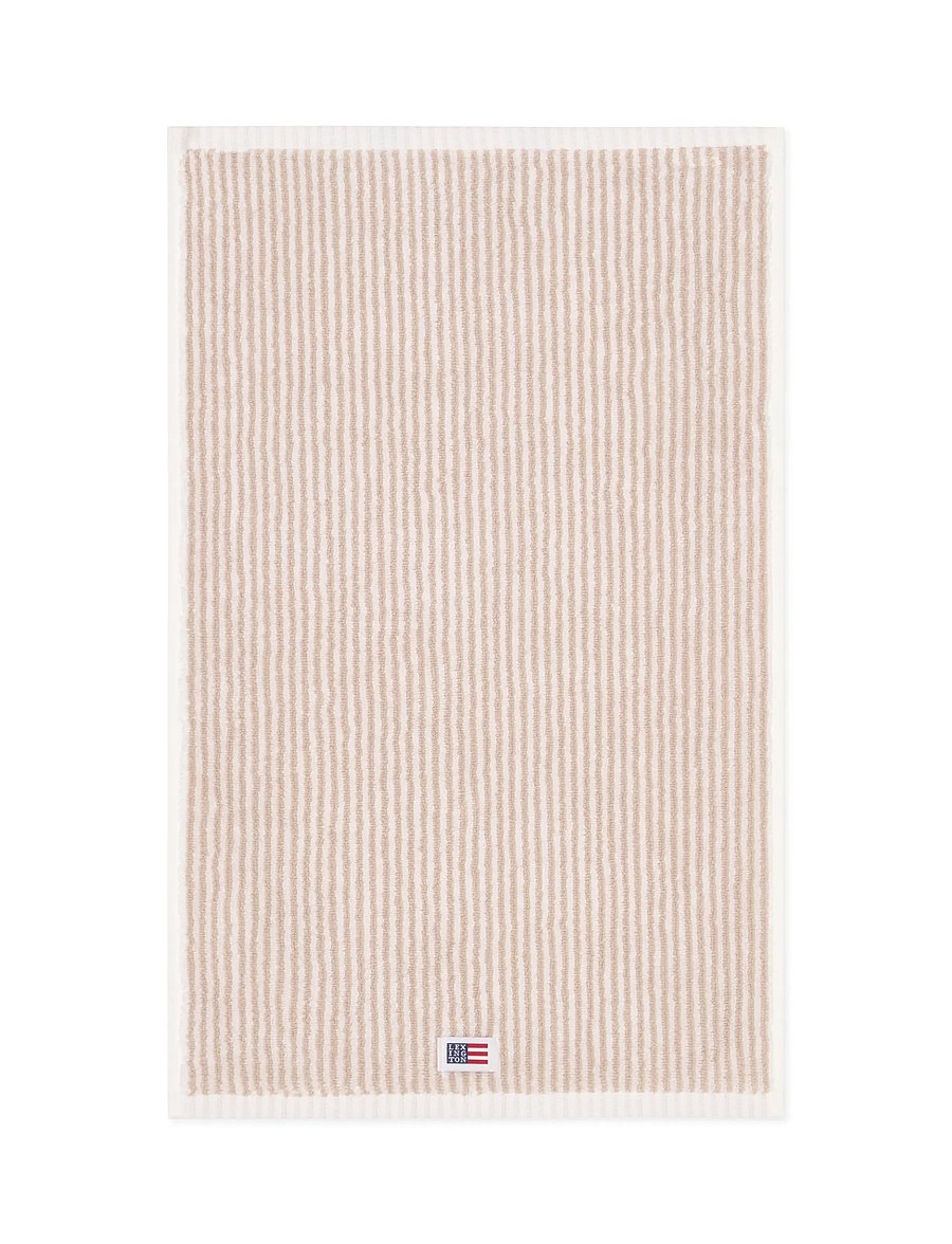 Lexington Home - Original Towel White/Tan Striped - badehåndklær - white/tan - 3