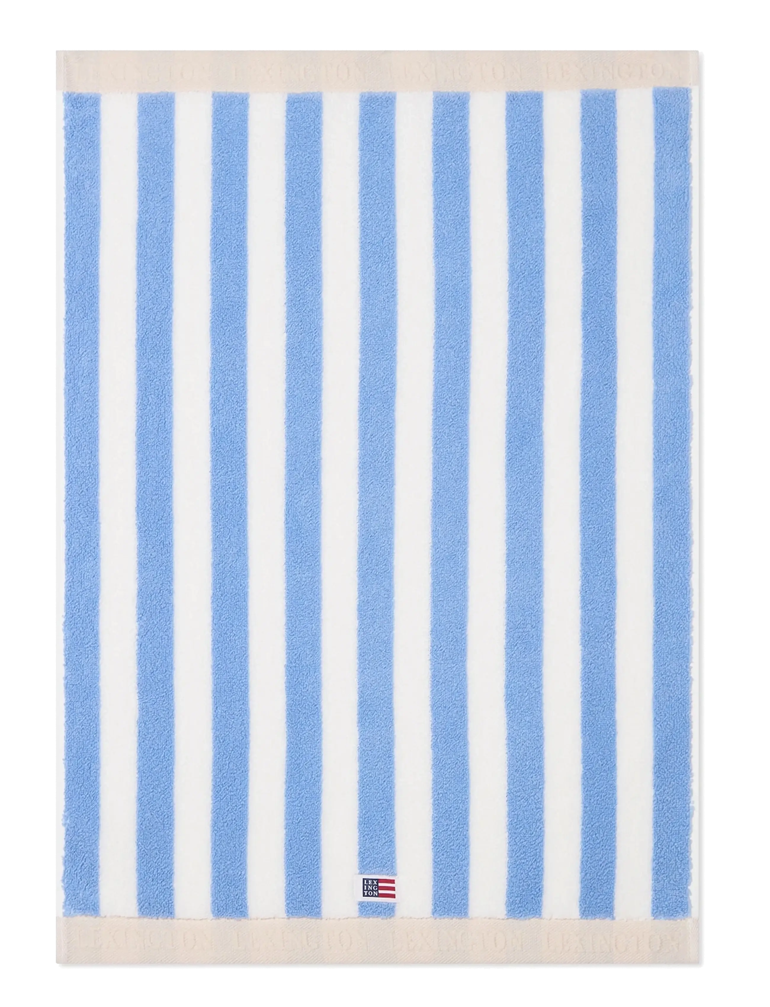 Lexington Home Block Striped Towel Sky Blue/White/Moonbeam, 70X130, Towels & Bath Towels, Blau - Hand Homeware