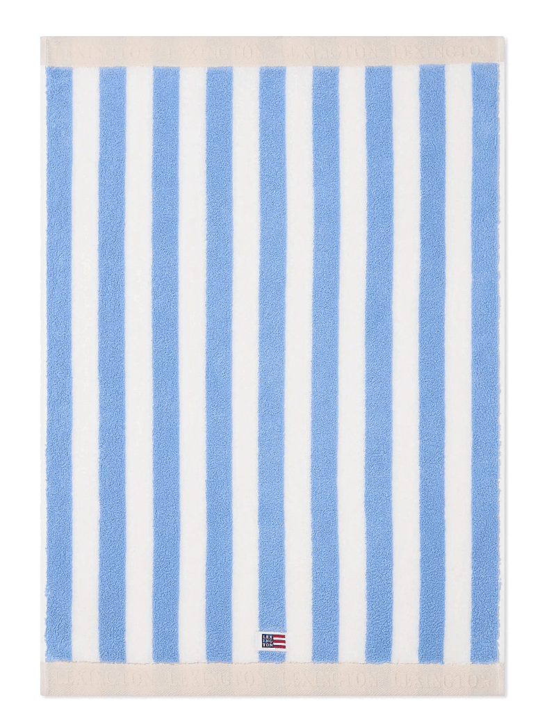 Lexington Home - Block Striped Towel Sky Blue/White/Moonbeam - handdukar - sky blue/white/moonbeam - 0