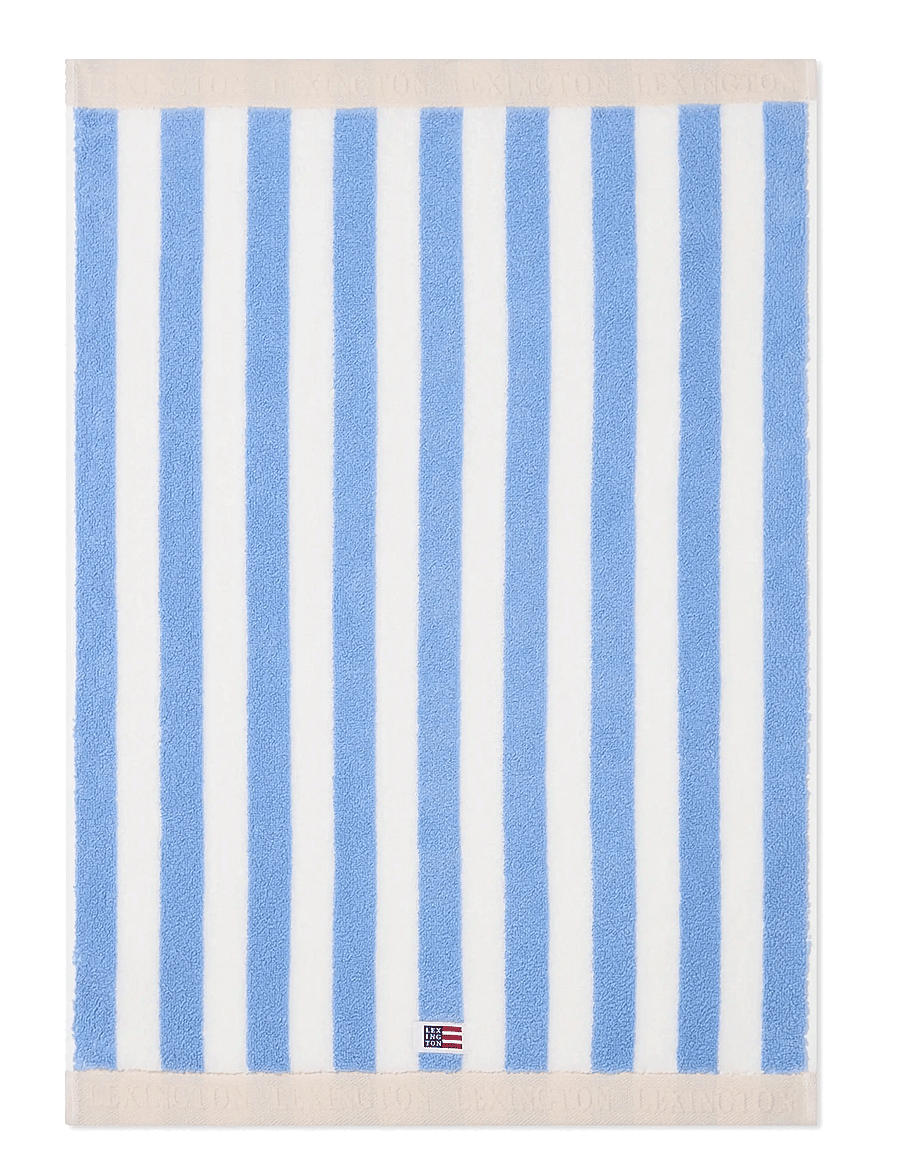 Lexington Home - Block Striped Towel Sky Blue/White/Moonbeam - sky blue/white/moonbeam - 0