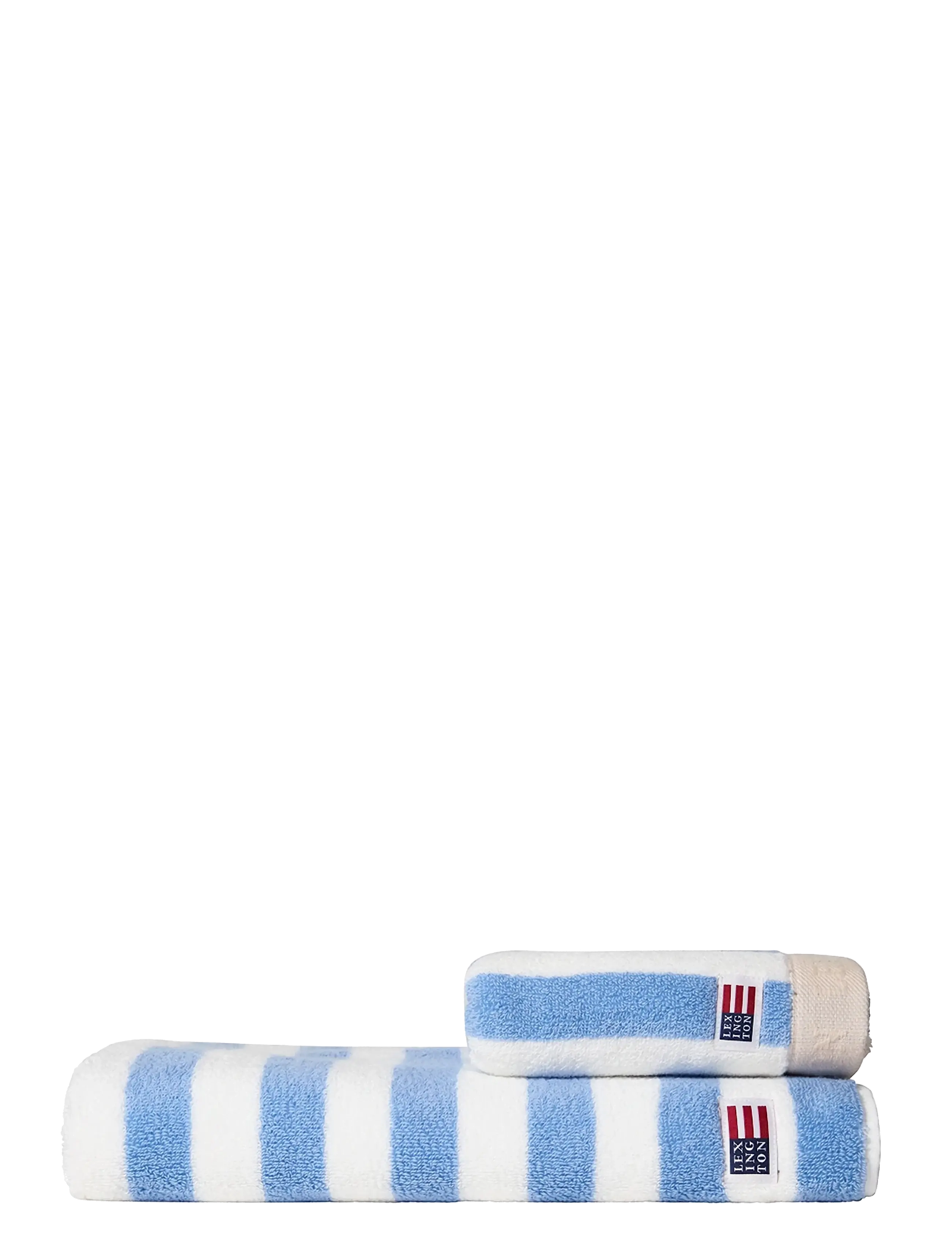 Lexington Home - Block Striped Towel Sky Blue/White/Moonbeam - sky blue/white/moonbeam - 1