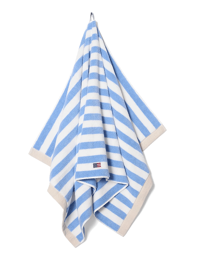 Lexington Home - Block Striped Towel Sky Blue/White/Moonbeam - handdukar - sky blue/white/moonbeam - 3
