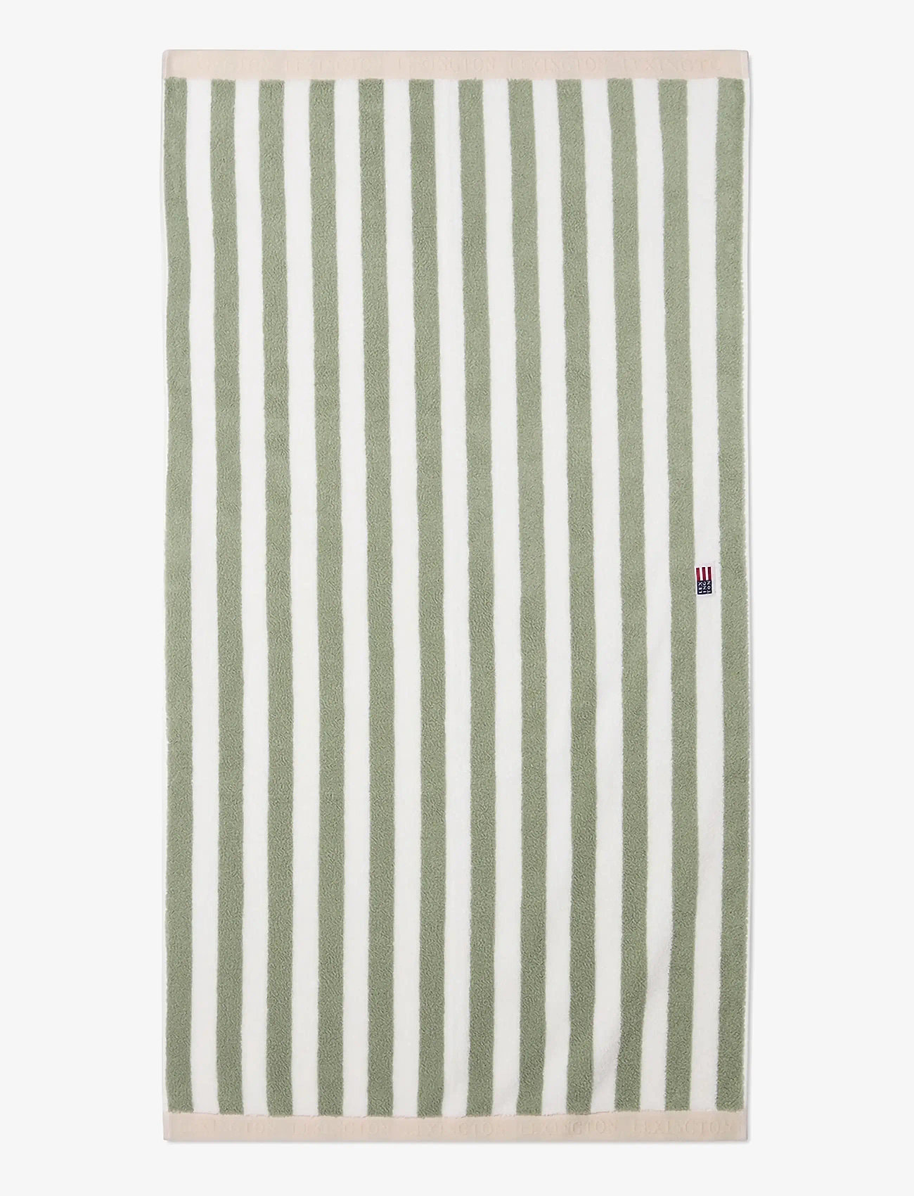 Lexington Home - Block Striped Towel Vintage Green/White/Moonbeam - badlakan - vintage green/white/moonbeam - 0