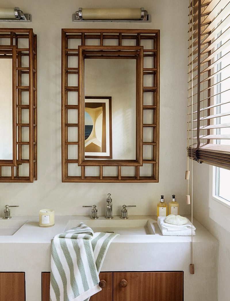 Lexington Home - Block Striped Towel Vintage Green/White/Moonbeam - badlakan - vintage green/white/moonbeam - 4