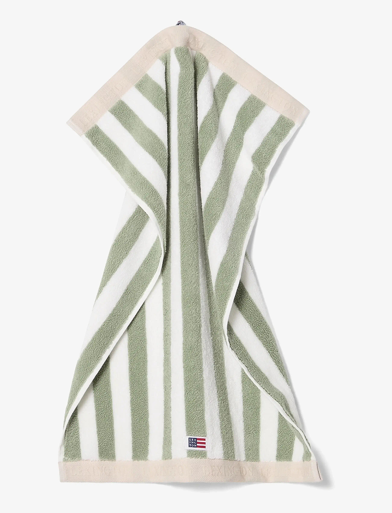 Lexington Home - Block Striped Towel Vintage Green/White/Moonbeam - badlakan - vintage green/white/moonbeam - 2