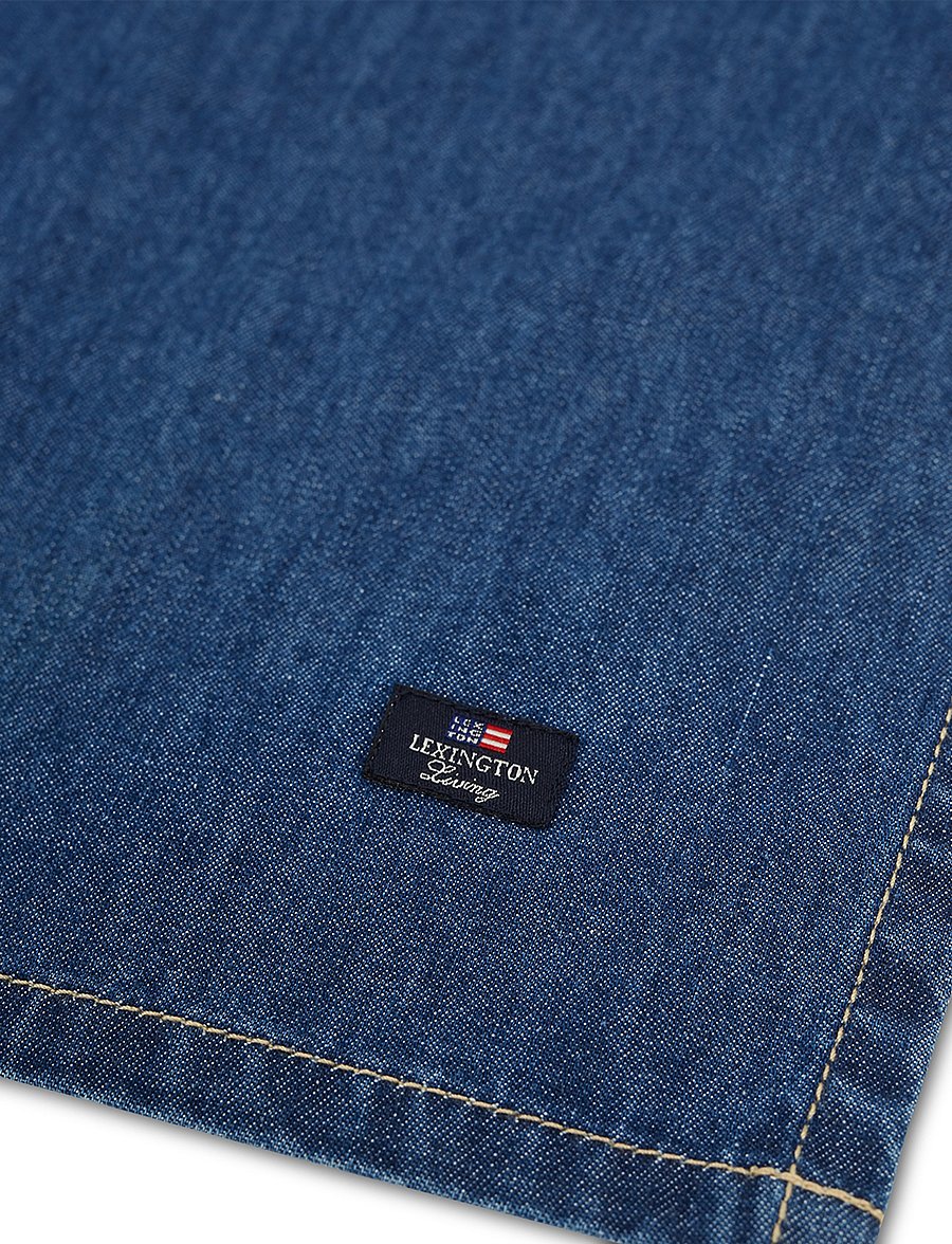 Lexington Home - Icons Cotton Twill Denim Napkin - linased ja puuvillased salvrätikud - denim blue - 0