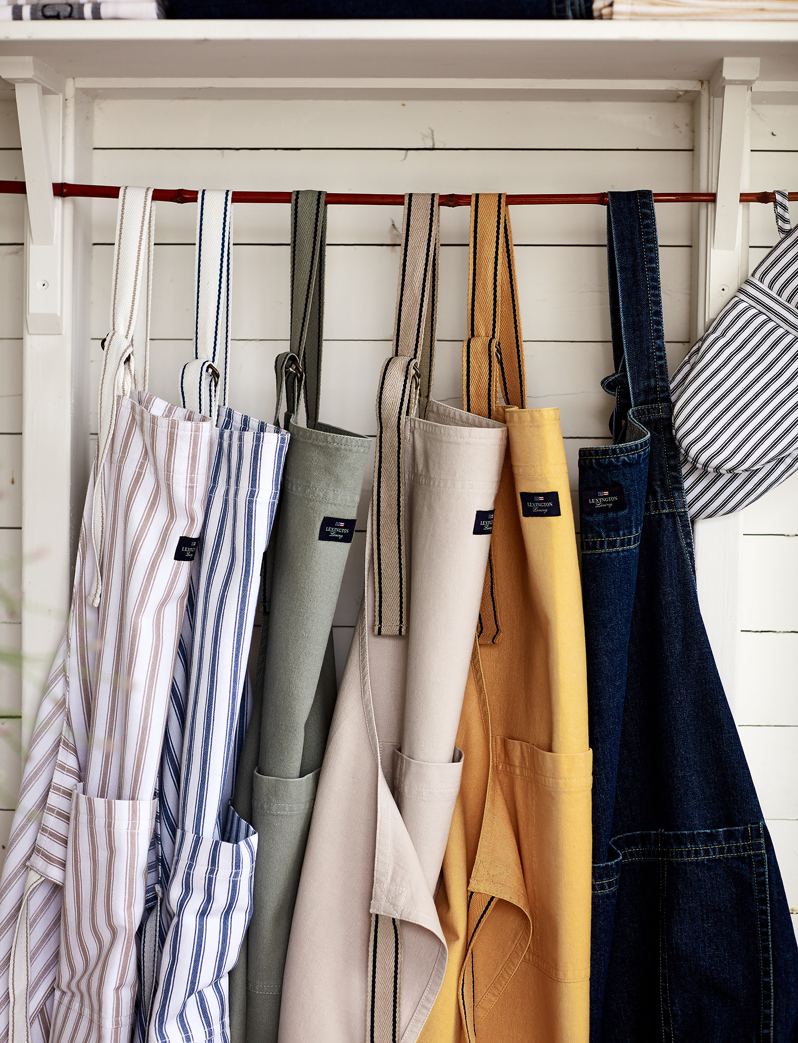 Lexington Home Icons Cotton Twill Denim Apron, 80X105 cm, Kitchen Textiles, Blau - Aprons, Homeware