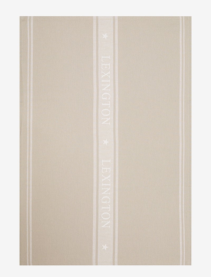 Lexington Home - Icons Cotton Jacquard Star Kitchen Towel - tea towels - beige/white - 0